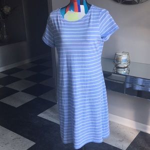 Sail to sable blue and white dress